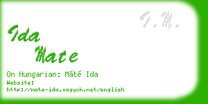 ida mate business card
